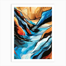 Abstract River Art Print