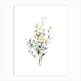 Watercolor Flowers 17 Art Print