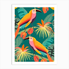 Tropical Bird Friends 1 Art Print