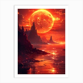 Red Sun In The Sky 1 Art Print