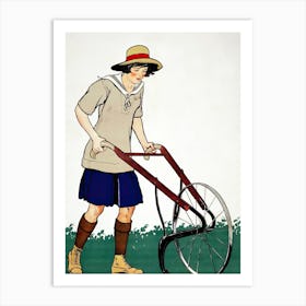 Army Student Plowing Illustration, Edward Penfield Art Print