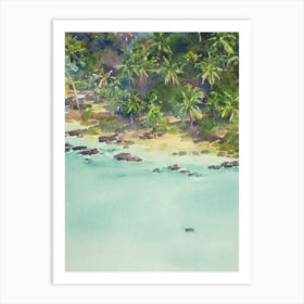 Andaman And Nicobar Islands India Watercolour Tropical Destination Art Print