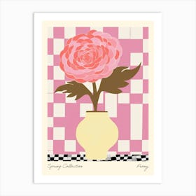 Spring Collection Peony Flower Vase 1 Art Print