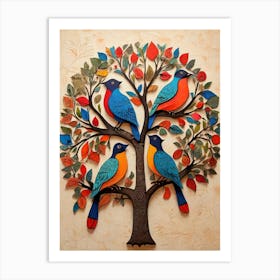 Default Brightly Colored Traditional Gond Folk Art From India 1 Art Print