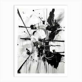 Metaphysical Exploration Abstract Black And White 6 Art Print