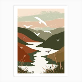 Seagulls In The Sky 1 Art Print