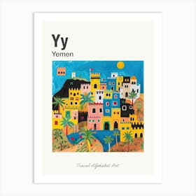 Kids Travel Alphabet  Yemen 3 Art Print