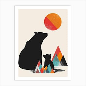 Bear And Cub Art Print