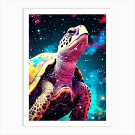 Turtle In Space 4 Art Print