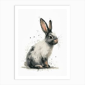 Jersey Wooly Rabbit Nursery Illustration 2 Art Print