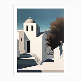 Santorini Church Art Print