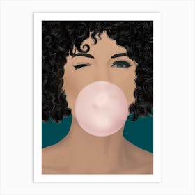 Gum Bubble Art Print