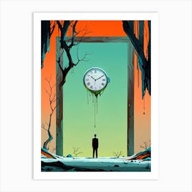 Clock In The Sky Art Print