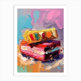 Birthday Cake Oil Painting 3 Art Print