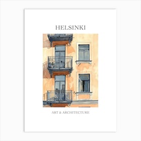 Helsinki Travel And Architecture Poster 2 Art Print