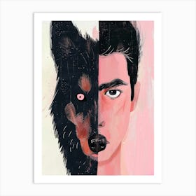 Wolf And Man 1 Art Print