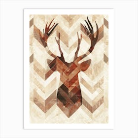 Deer Head Canvas Art Art Print