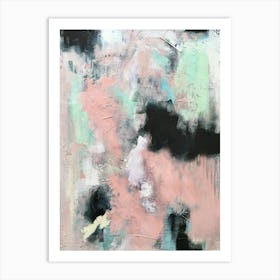 PINK MAMBO - Abstract Painting Ethereal Clouds in Peach, Pink, Sage, Blue by "Colt x Wilde"  Art Print