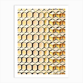 Close Up Of Honeycomb  3 William Morris Style Art Print