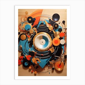 Dj Records Art Print