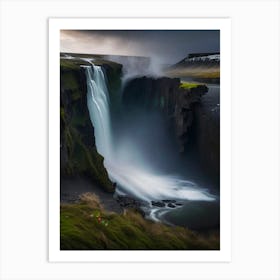 Thorufoss, Iceland Realistic Photograph (1) Art Print