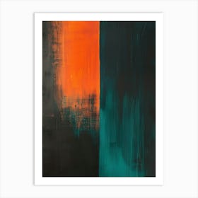 Orange And Black 1 Art Print