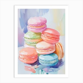 Colorful Macarons Art Art Print