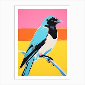 Andy Warhol Style Bird Magpie 4 Art Print