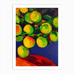 Apple 1 Fruit Vibrant Matisse Inspired Painting Fruit Art Print