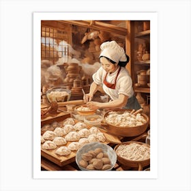 Dumpling Making Chinese New Year 16 Art Print