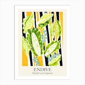 Marche Aux Legumes Endive Summer Illustration 8 Art Print