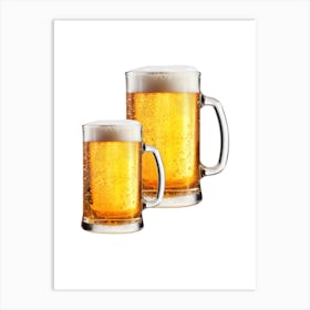 Two Mugs Of Beer. Paris Art Print