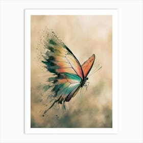 Butterfly In Flight Art Print