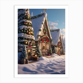 Christmas Village 1 Art Print