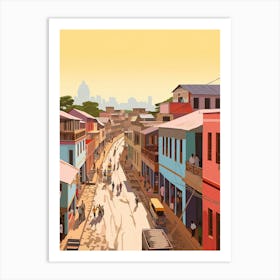 Zanzibar, Tanzania, Flat Illustration 3 Art Print