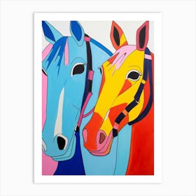 Colourful Kids Animal Art Horse 3 Art Print