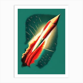 Meteor Vintage Sketch Space Art Print