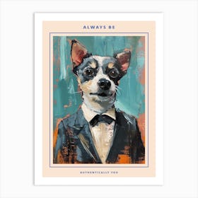 Dog In A Suit Kitsch Portrait 2 Poster Art Print