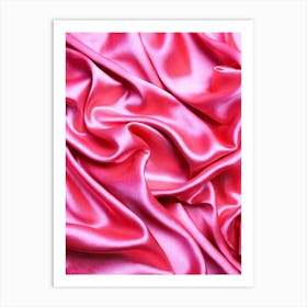 Pink Satin Background Art Print