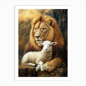 Lion And Lamb 2 Art Print