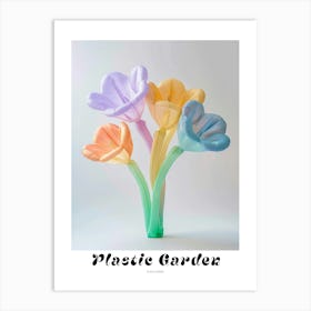 Dreamy Inflatable Flowers Poster Flax Flower Art Print