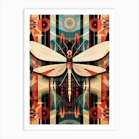 Dragonfly Geometric 4 Art Print
