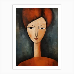 Contemporary art of woman's portrait 3 Art Print