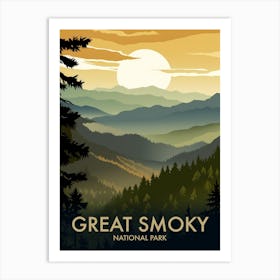 Great Smoky National Park Vintage Travel Poster 13 Art Print