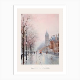 Dreamy Winter Painting Poster Glasgow United Kingdom 1 Art Print