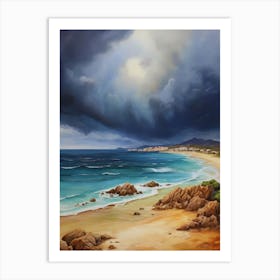 Stormy Day At The Beach Art Print