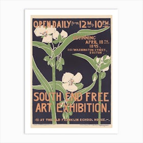 South End Art Exhibition Poster Art Print