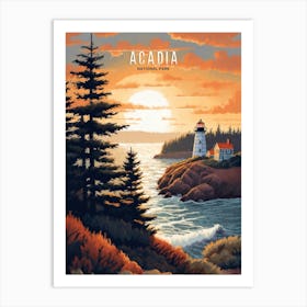 Acadia National Park Painting Art Print