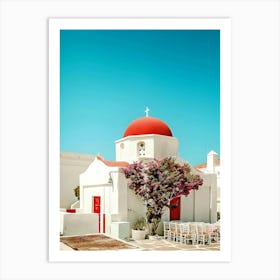 Church In Mykonos, Greece Art Print