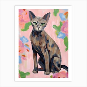 A Sphynx Cat Painting, Impressionist Painting 3 Art Print